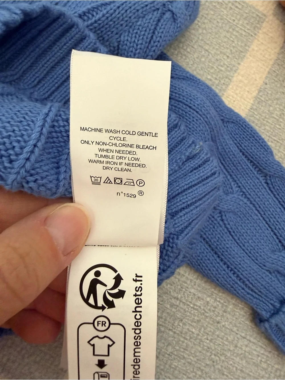 Ralph Lauren Baby, Blue Cable-Knit Quarter-Zip Sweater size 12m NWT